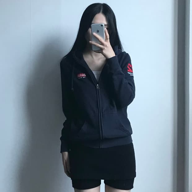 디키즈 자수로고 블랙 후드집업