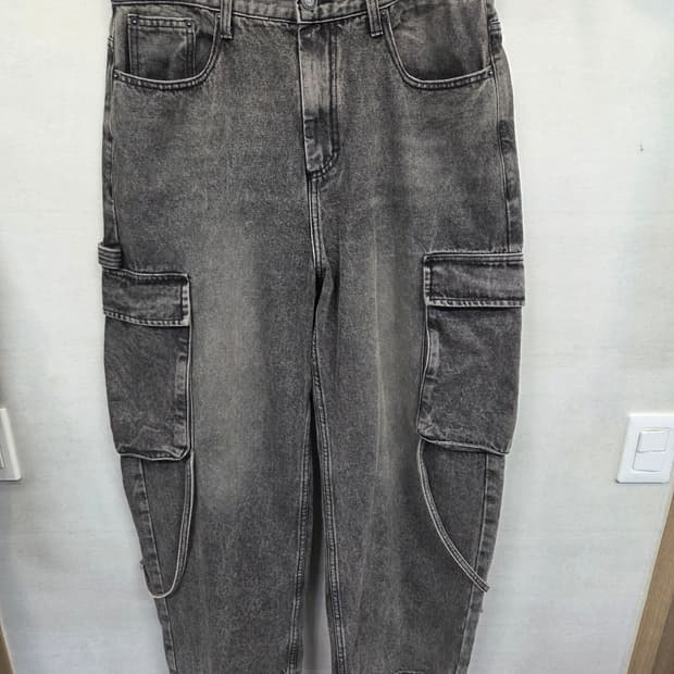 Ripen 와이드 카고 그레이 데님팬츠 31 32