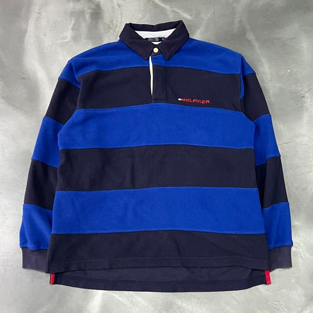  타미힐피거 스트라이프 플리스 y14540