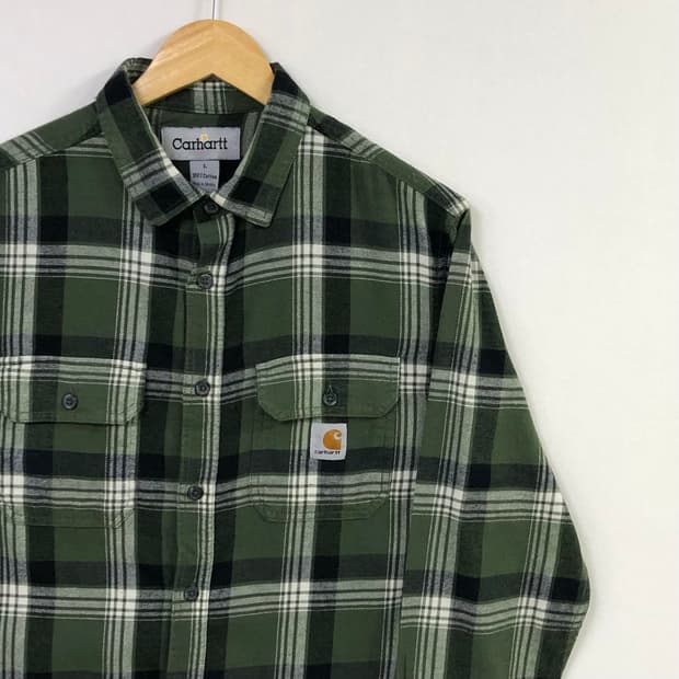 L 칼하트 체크 워크 셔츠