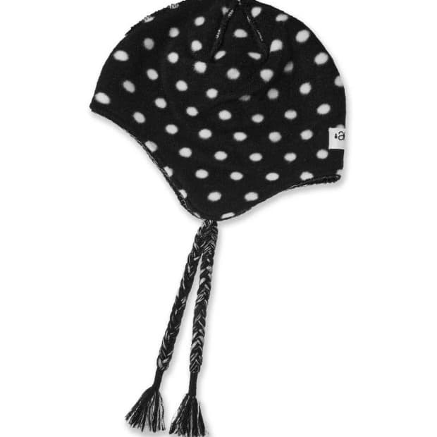 aeae 도트 이어플랩 비니 모자 검정