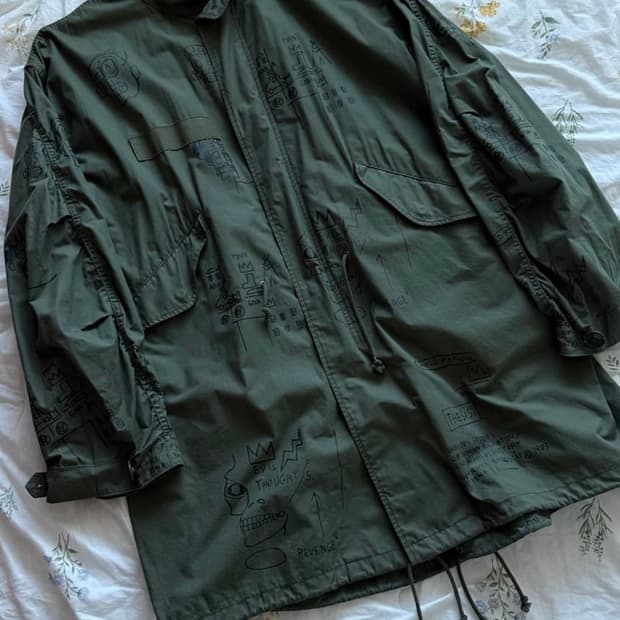 준야와타나베 장미셸 바스키아 m65 jacket