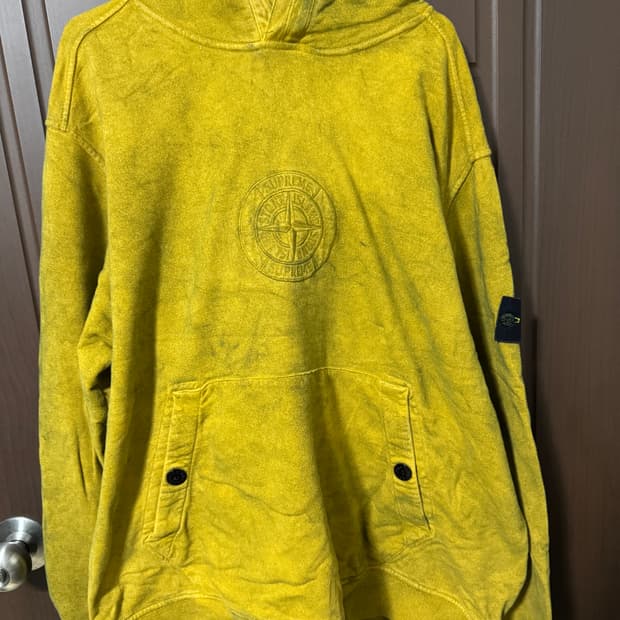 슈프림 스톤아일랜드 머스타드 후드xl