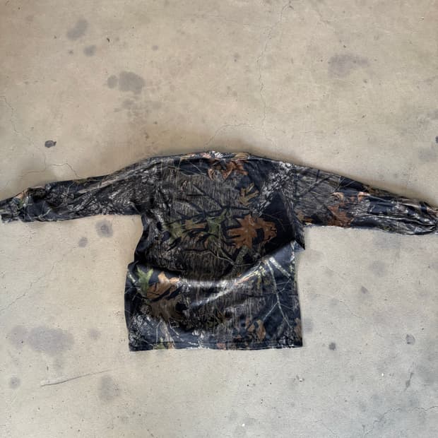 60$빈티지 블랙 리얼트리 롱슬리브 2XL