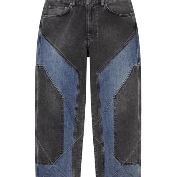 슈프림 투톤 패널드 진 블랙 22FW