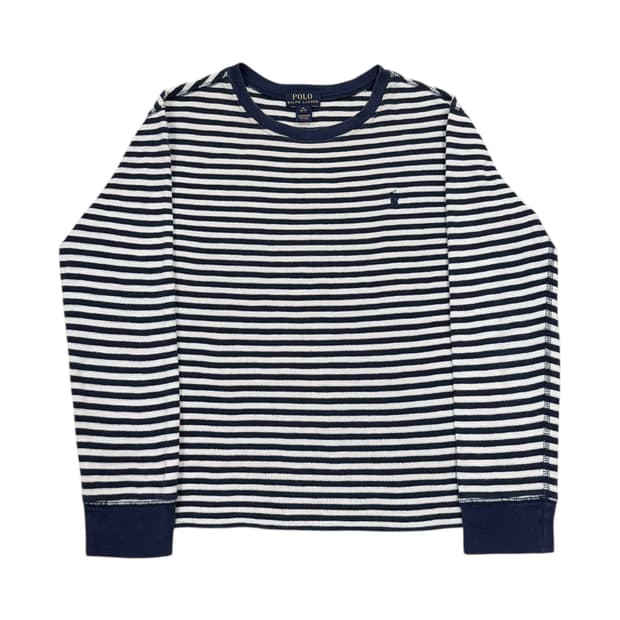 폴로 랄프로렌 여성 와플 스트라이프 긴팔티 M
