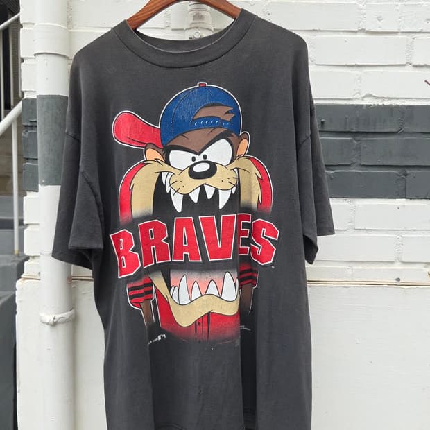 90s 워너브로스 MLB 애틀랜타 타즈 티셔츠