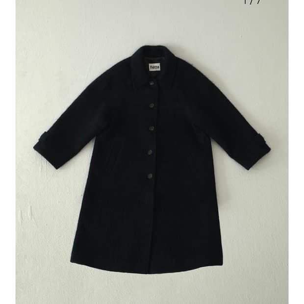 플레타 플레따 25FW 모헤어 롱코트 네이비 택O새상품