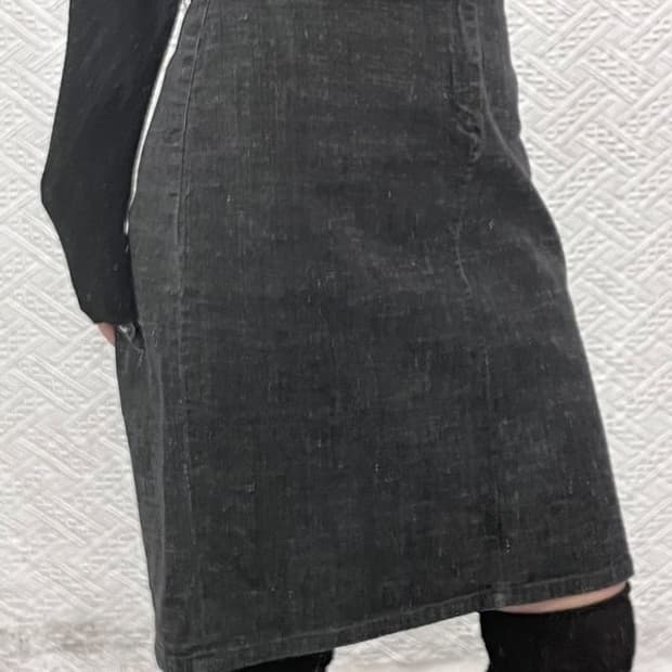 폴로 랄프로렌 캐주얼 흑청 미니스커트 데님 청치마 32인치 C08588