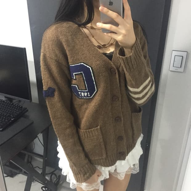 Authentic cube sugar 모리걸 라떼 가디건