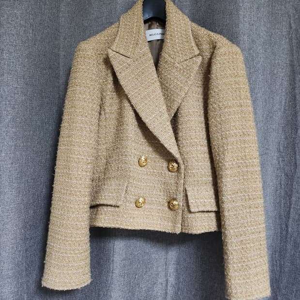 모조에스핀 크롭 트위드자켓