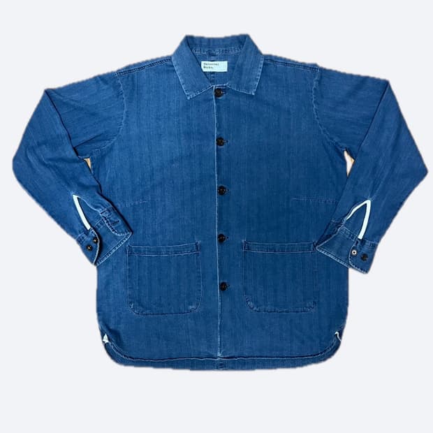 유니버셜웍스 헤링본 데님 트레베일 오버셔츠 (M)