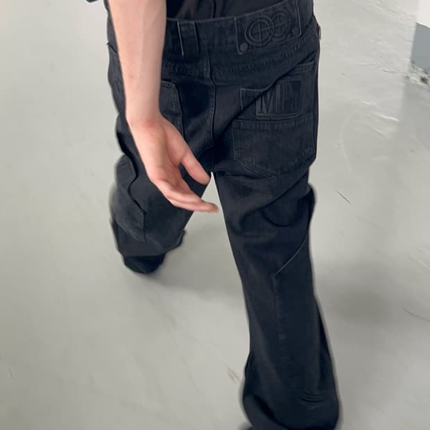 [M] MPa CALF POCKET PANTS (BLACK)