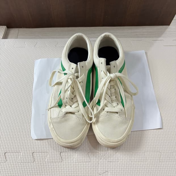 반스 스타일 36 아이보리/그린 240mm
