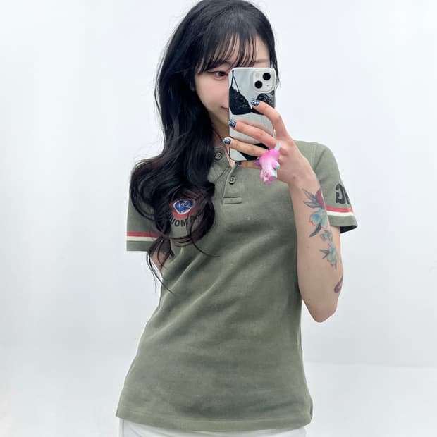 Hysteric Glamour 빅로고 카라 반팔티