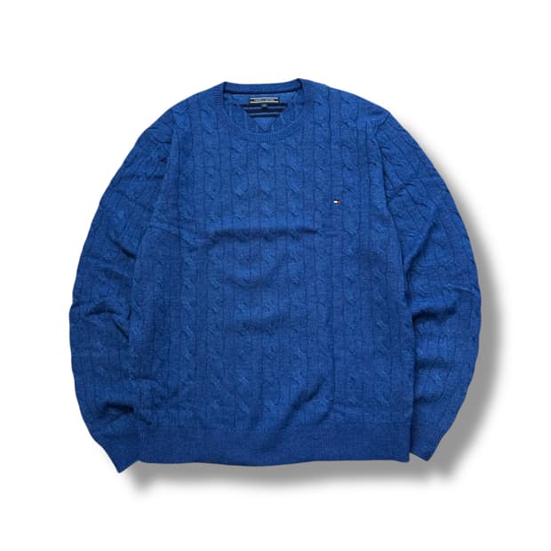 타미 힐 피거 클래식 코튼 케이블 니트