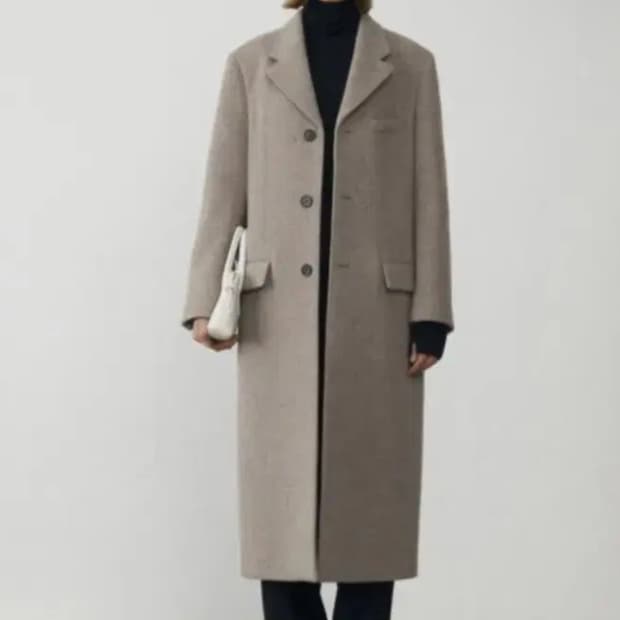 던스트 투웨이 코트 오트밀멜란지 엑스라지