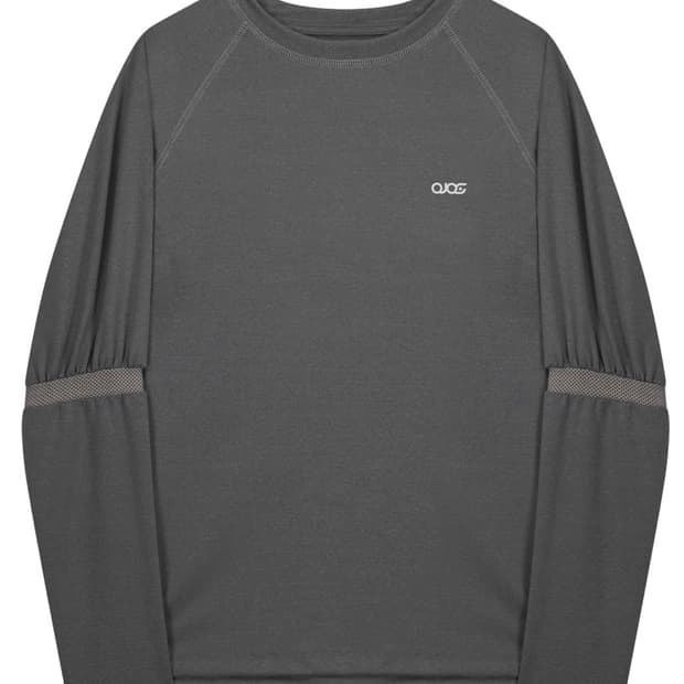 Mesh Band Puff Sleeve/ Charcoal