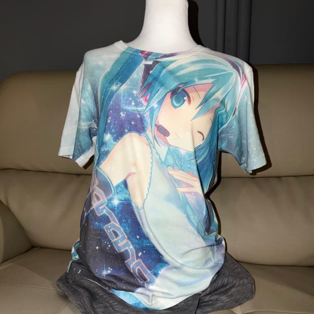 Hastune miku printing t-shirt