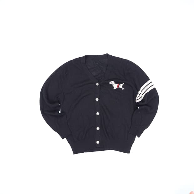 실측확인 빈티지 여성 완장 가디건 0706H