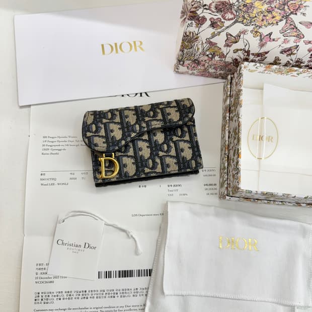 [풀구성] 디올 오블리크 새들 카드지갑