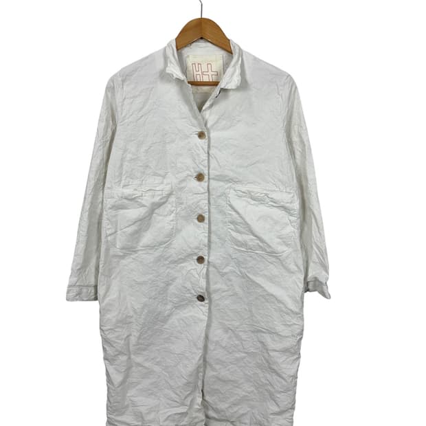 H+ HANNOH Wesse 아노베셀 뉴라고 롱 린넨 코튼 자켓 여36