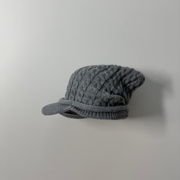 케이블 니트 패턴 셔링 캡