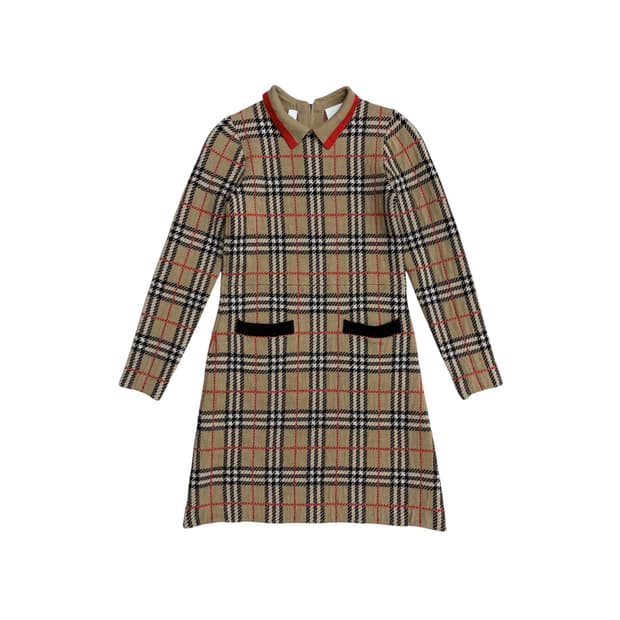 버버리 키즈 울 니트 원피스 드레스 (10Y)