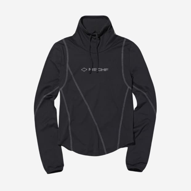 미스치프 DRAPED TURTLENECK TOP 블랙