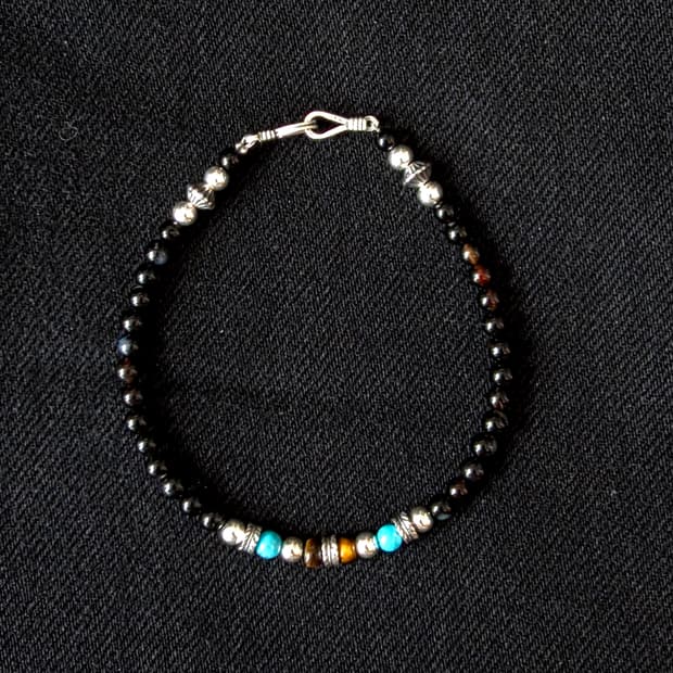 3Cross  silver925 onxys 3wing bracelet