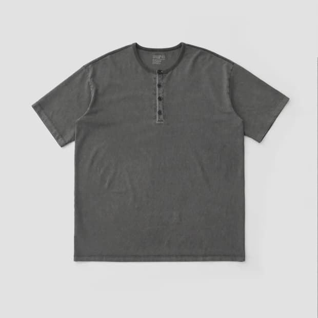 [1] 어나더오피스 프렌치 헨리넥 반팔 차콜