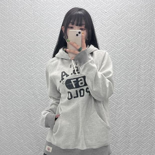 폴로 랄프로렌 빈티지 레트로 레터링 후드티 L C09450