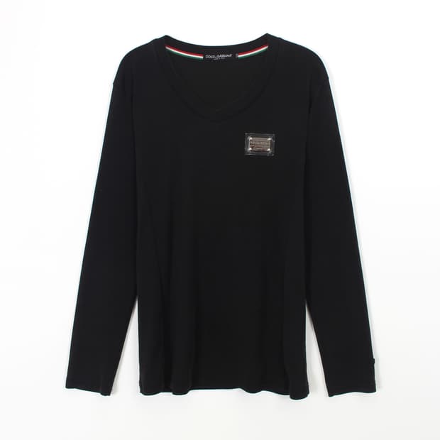 돌체앤가바나 DOLCE&GABBANA 블랙 긴팔 티셔츠