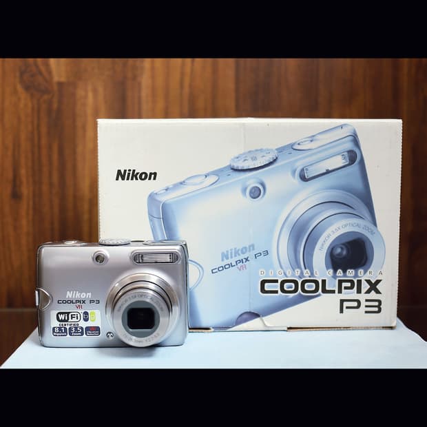 레어<준민트급>니콘 쿨픽스 P3 (p4) 빈티지 디카 박스세트