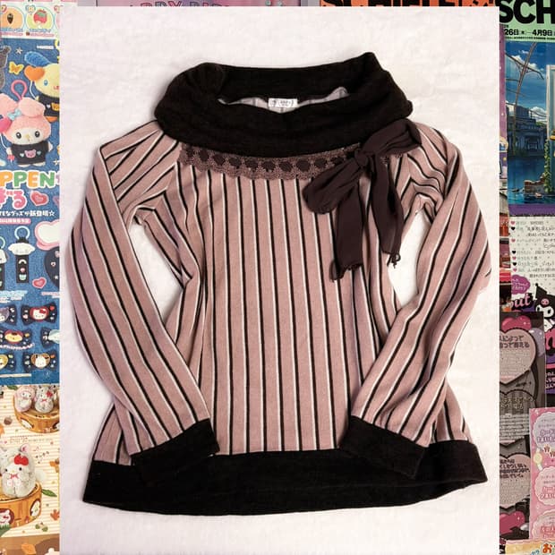 (이체시에눌) axes femme 엑시즈팜 초코딸기맛 리본 오프숄더 티