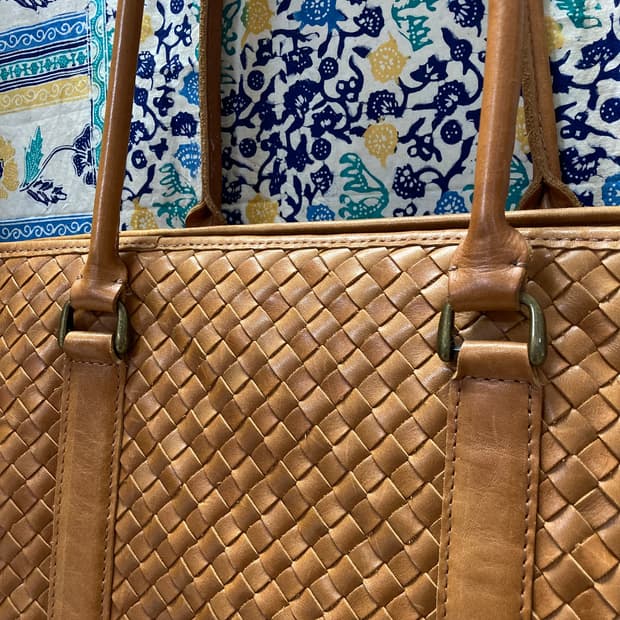 (os) 엘엘빈 우븐레더 토트백 브라운 필드앤타운