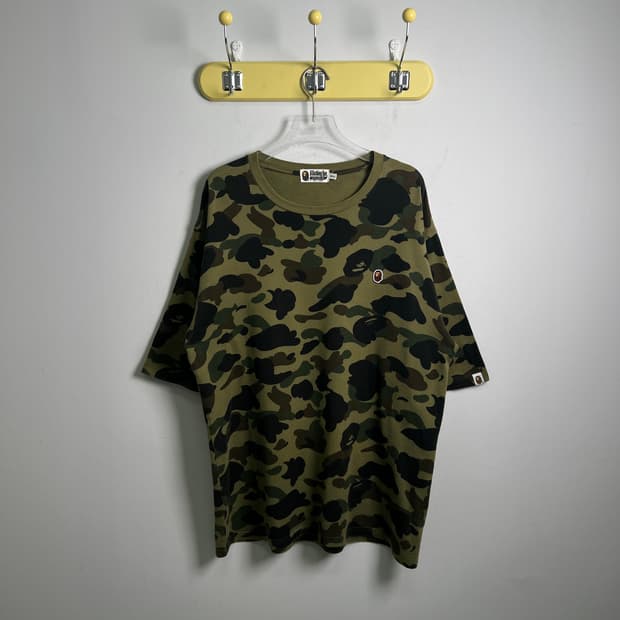 Bape 베이프 카모 원 포인트 반팔 티셔츠 2XL