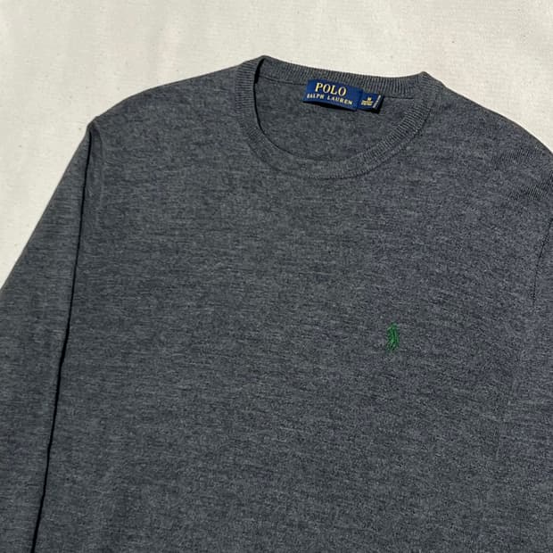 M 폴로랄프로렌 챠콜 울 니트