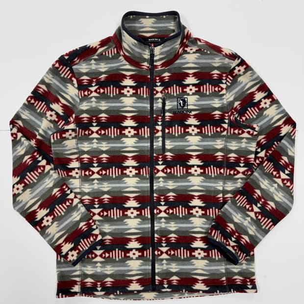 블랙야크 에스닉 패턴 플리스 집업 자켓
