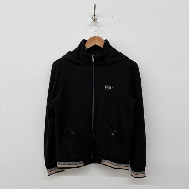 DKNY 골프 블랙 후드 집업 자켓 여성 M