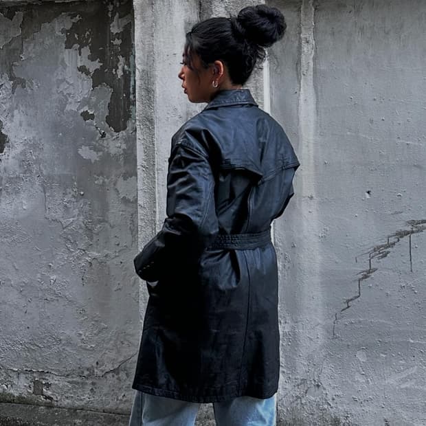 SONCEUR Daiya 소가죽 트렌치 코트 자켓M-L