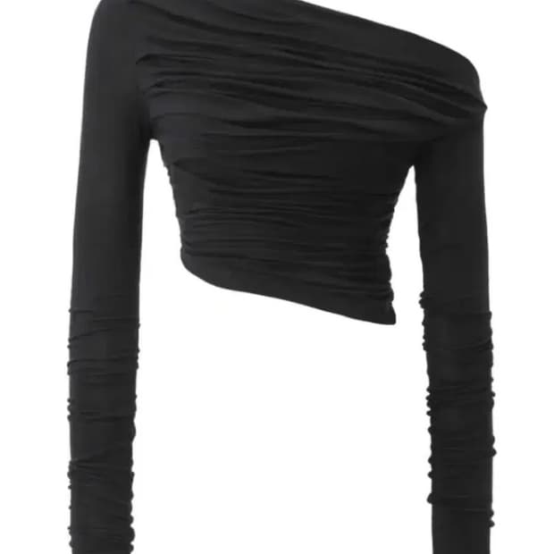 (새상품) 쓰리타임즈 드레이프탑 Drape top black