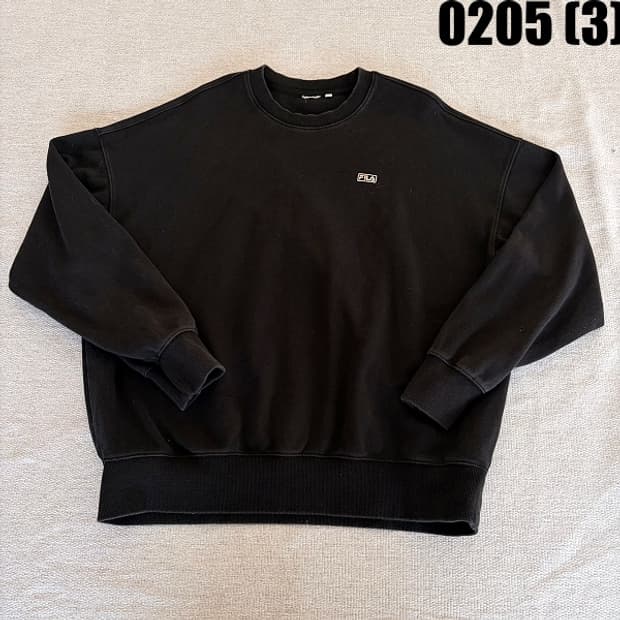 [105XL] 휠라 블랙 맨투맨 티셔츠 0205(3)