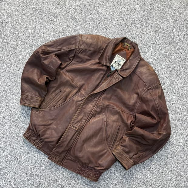 95 빈티지 남성 양가죽 자켓 봄버 자켓 0330J