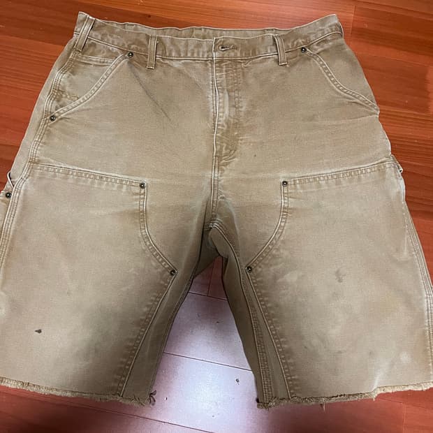 빈티지 칼하트 더블니 컷오프 반바지