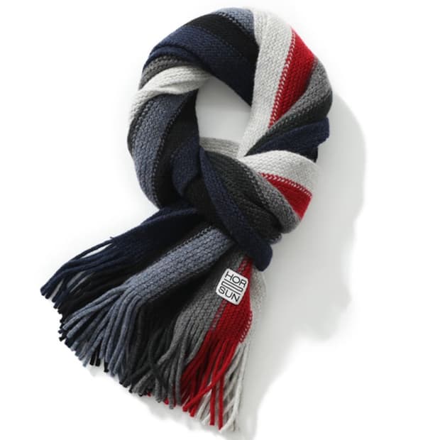 [새상품]홀리선 슈퍼파인 울 스트라이프 니트 머플러