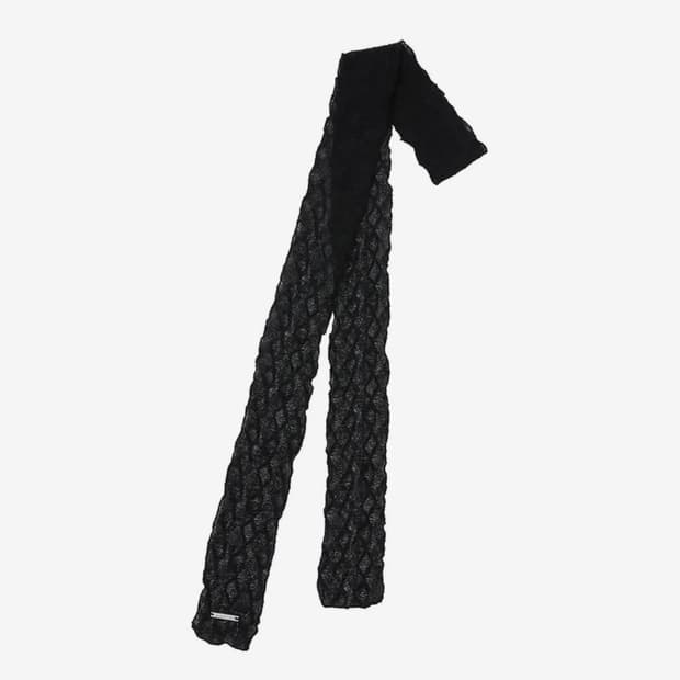 미세키 서울 Lace sheer scarf BLACK