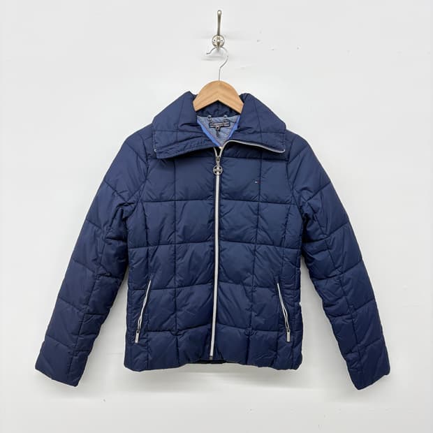 타미힐피거 네이비 퀼팅 패딩 여s