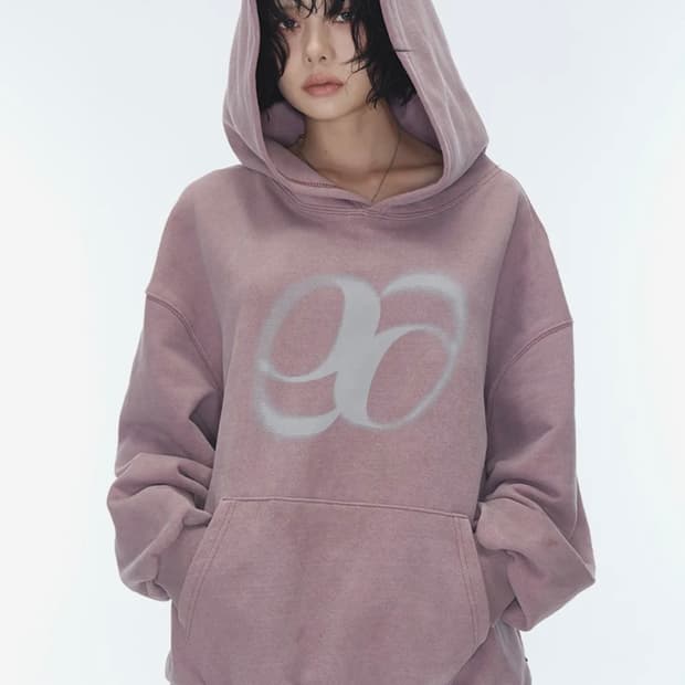 애즈온 PIGMENT WASHING HOODIE / PURPLE