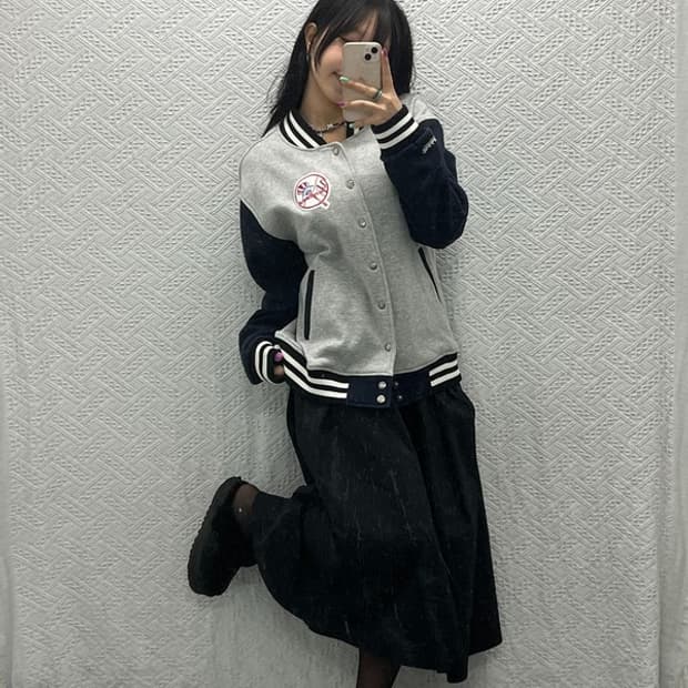 미첼엔네스 올드스쿨 뉴욕 양키스 바시티자켓 L C06698